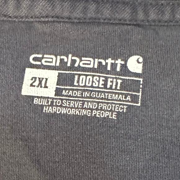Carhartt Men's 2XL Short Sleeve Loose Fit T Shirt Gray Pocket‎ Work Shirt - Picture 6 of 7